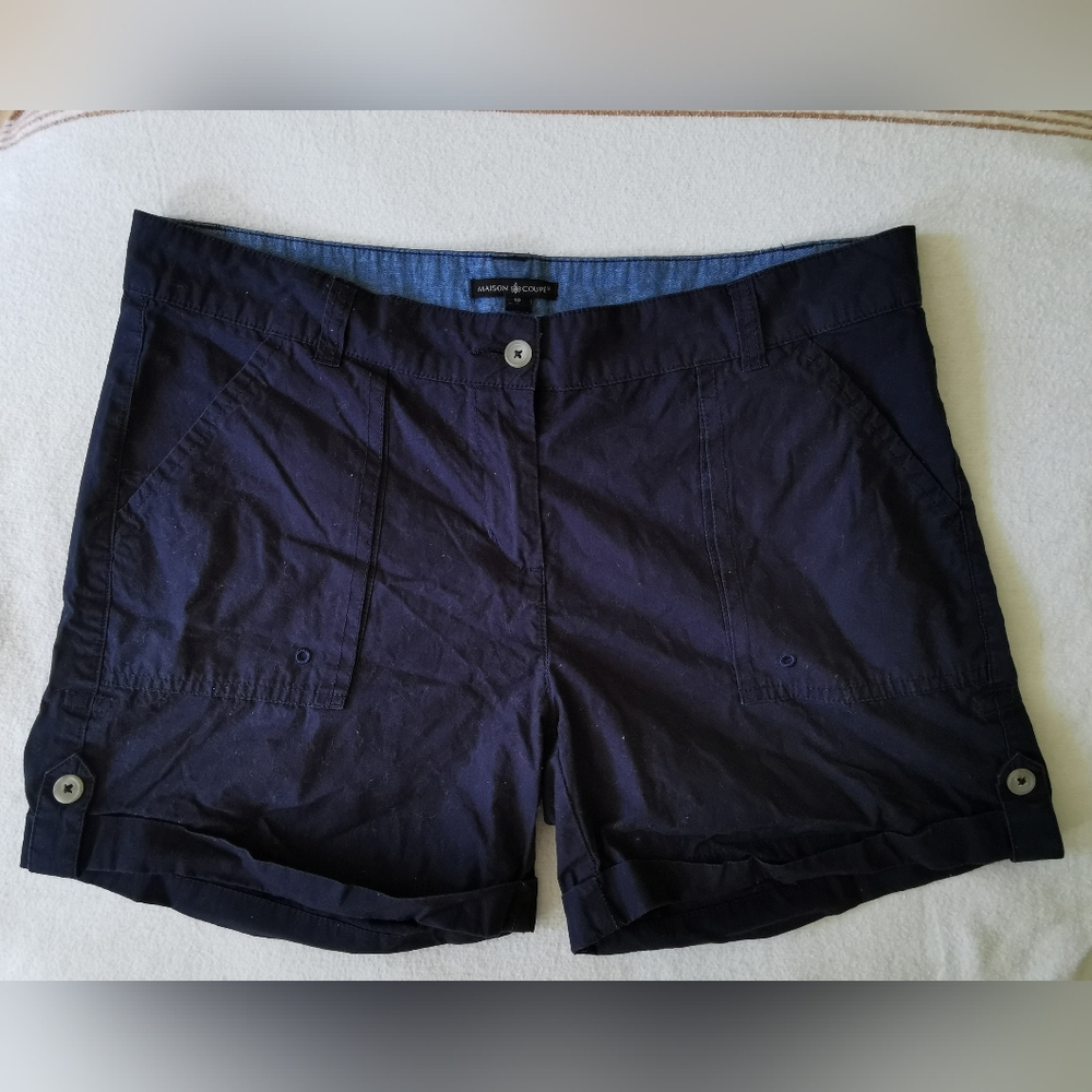 2/$15 | Navy Blue Casual 100% Cotton Shorts
